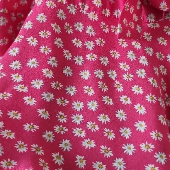 Zara Pink floral Belted Prairie Cottagecore Botanical Peasant Short Skirt skort - Picture 4 of 14